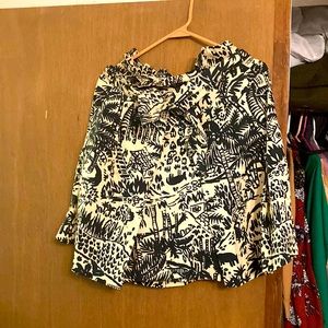 Corey Lynn Calter size 4 skirt, 100% cotton, zip-up with bow ties, like new